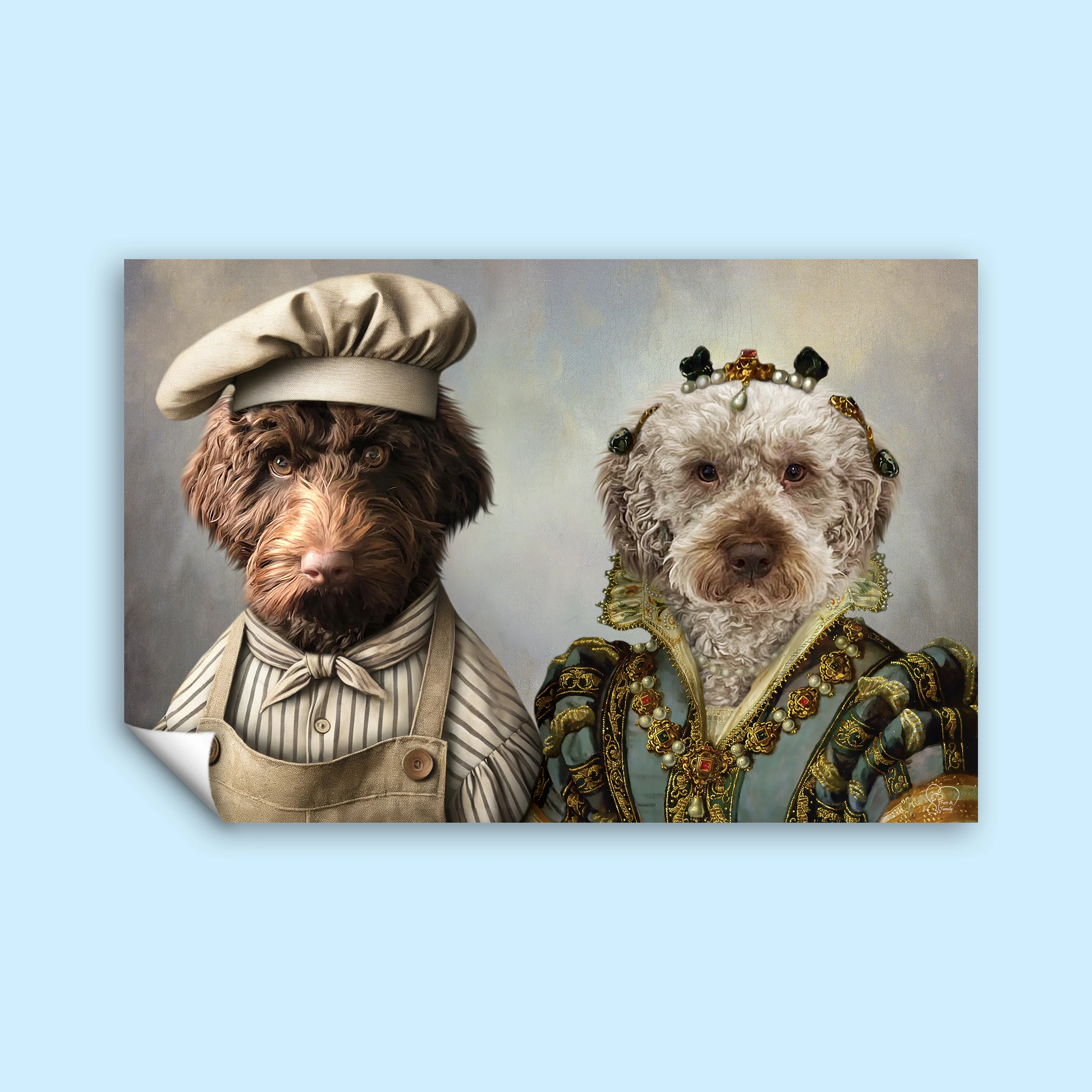 The Royal Baker & Queen Duo - Custom Pet Portrait